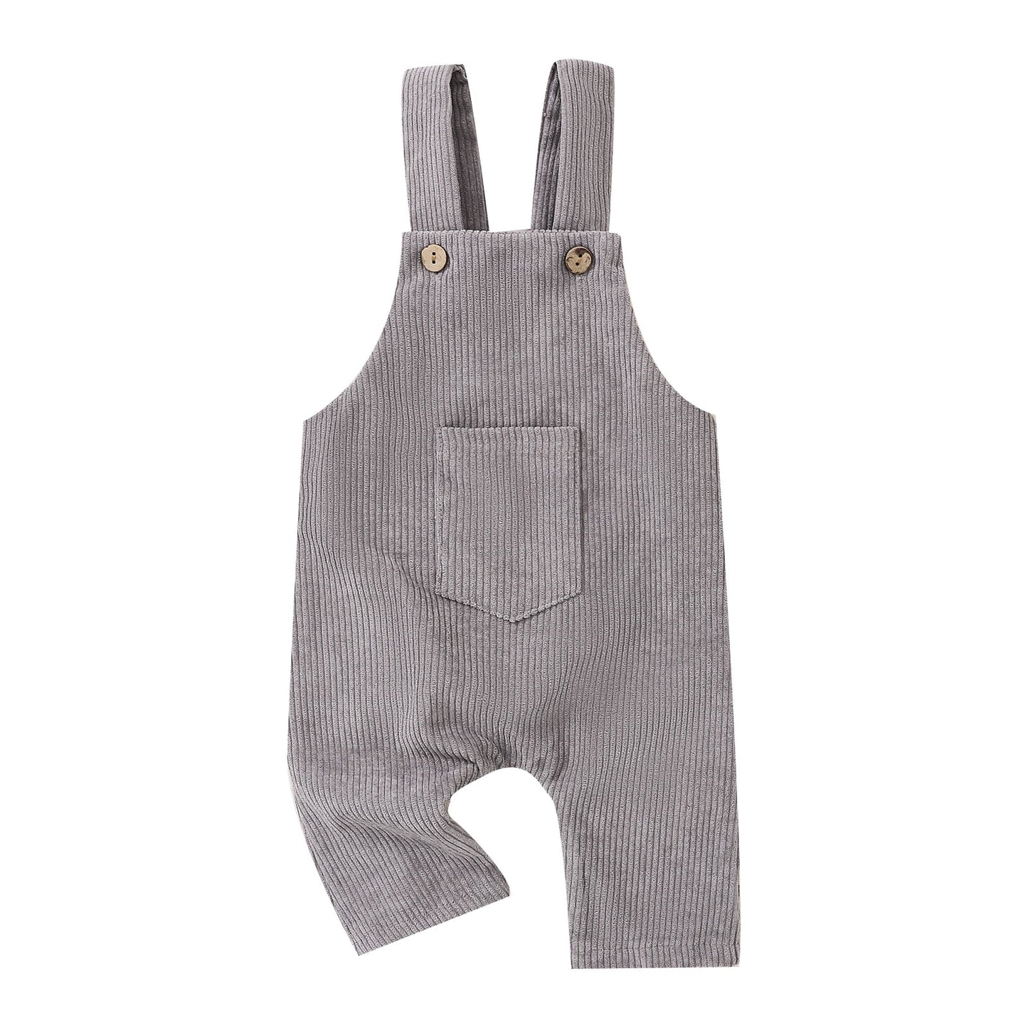 Unisex Corduroy Overalls - Brown