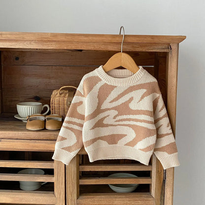 Neutral Tiger Blot Sweater