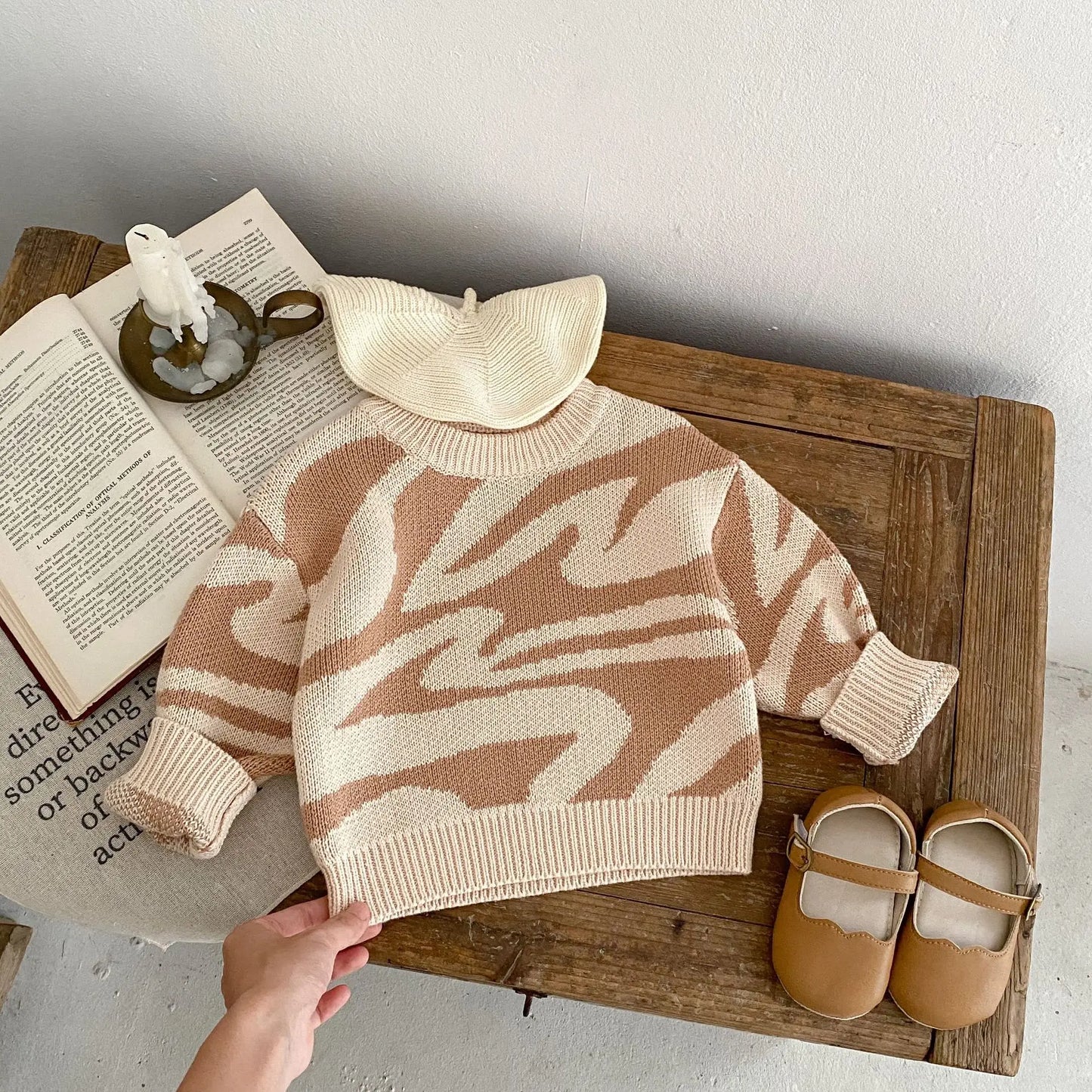 Neutral Tiger Blot Sweater