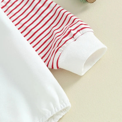 Christmas Stripe Quote Romper