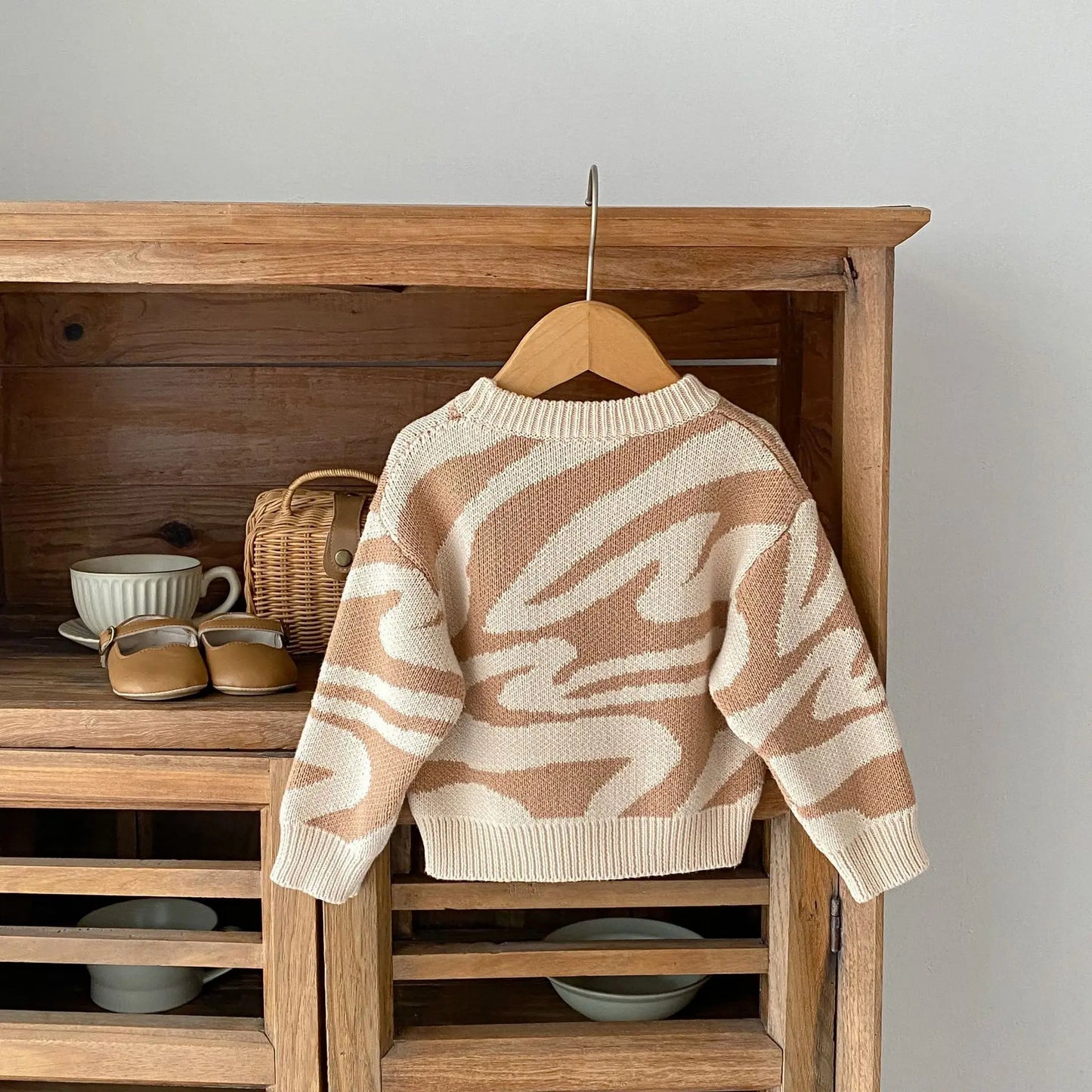 Neutral Tiger Blot Sweater