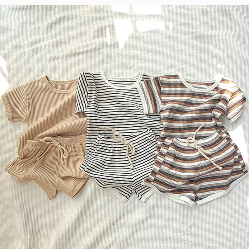 Ribbed Tee & Shorts Set