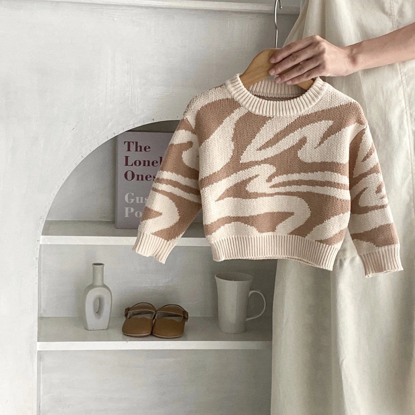 Neutral Tiger Blot Sweater