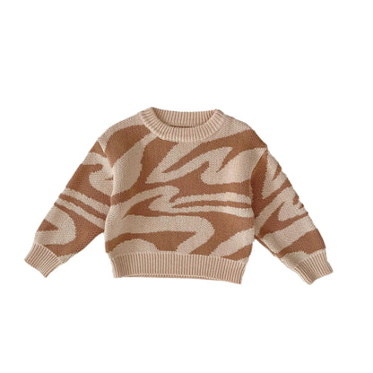 Neutral Tiger Blot Sweater