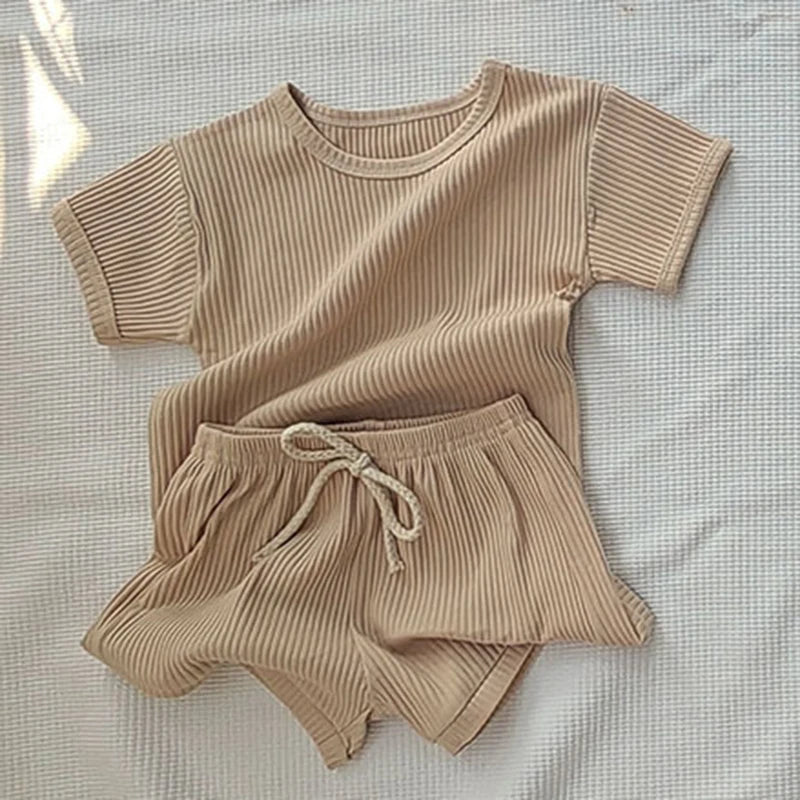 Ribbed Tee & Shorts Set