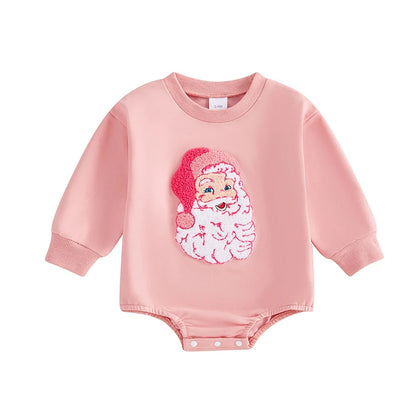 Pink Christmas Santa Romper