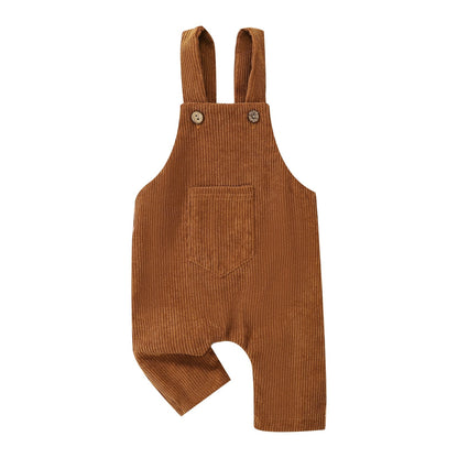 Unisex Corduroy Overalls - Beige