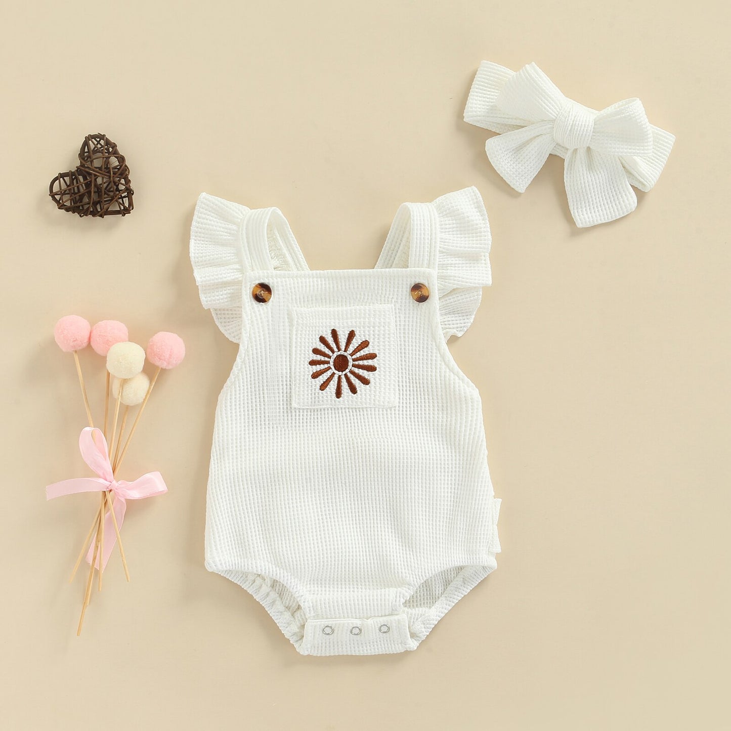 Sun Spot Waffle Romper